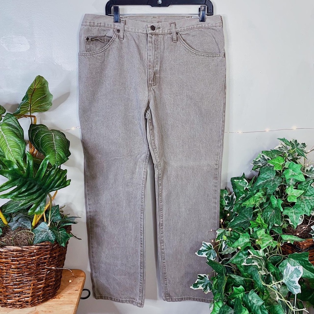 90s Vintage Mid Rise Light Brown Lee Denim Jeans